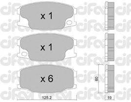 Комплект тормозных колодок, дисковый тормоз CIFAM 822-622-0