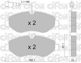 Комплект тормозных колодок, дисковый тормоз CIFAM 822-671-4