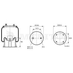 Кожух пневматической рессоры MERITOR 21226039