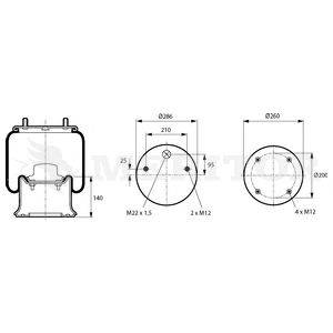 Кожух пневматической рессоры MERITOR MLF8025