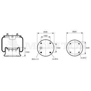 Кожух пневматической рессоры MERITOR MLF8027