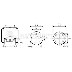 Кожух пневматической рессоры MERITOR MLF8031