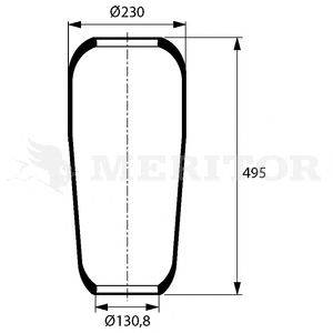 Кожух пневматической рессоры MERITOR MLF8088