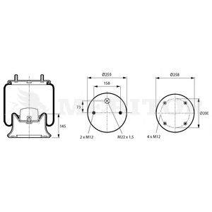 Кожух пневматической рессоры MERITOR MLF8094