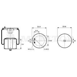 Кожух пневматической рессоры MERITOR MLF8098