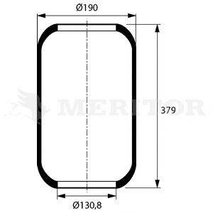 Кожух пневматической рессоры MERITOR MLF8148