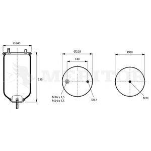 Кожух пневматической рессоры MERITOR MLF8149