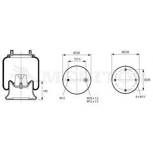 Кожух пневматической рессоры MERITOR MLF8178