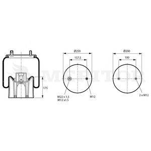 Кожух пневматической рессоры MERITOR MLF8193