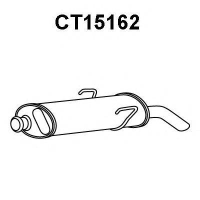 Глушитель выхлопных газов конечный VENEPORTE CT15162