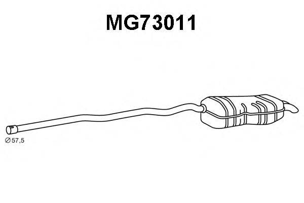 Глушитель выхлопных газов конечный VENEPORTE MG73011