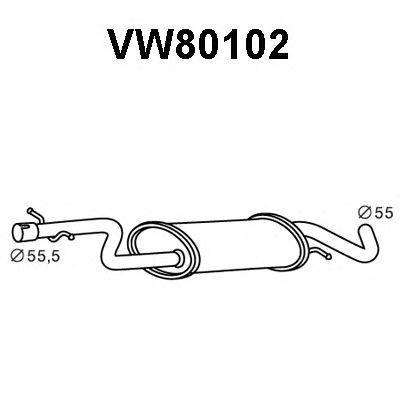 Предглушитель выхлопных газов VENEPORTE VW80102