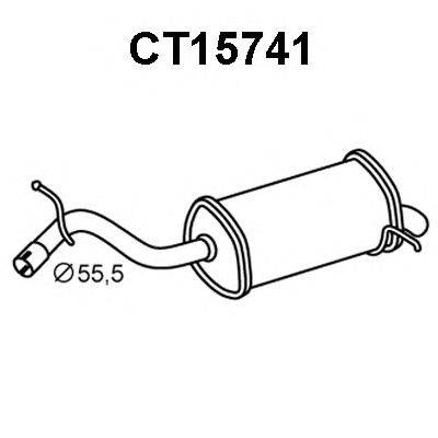 Глушитель выхлопных газов конечный VENEPORTE CT15741