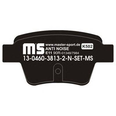 Комплект тормозных колодок, дисковый тормоз MASTER-SPORT 13-0460-3813-2N-SET-MS