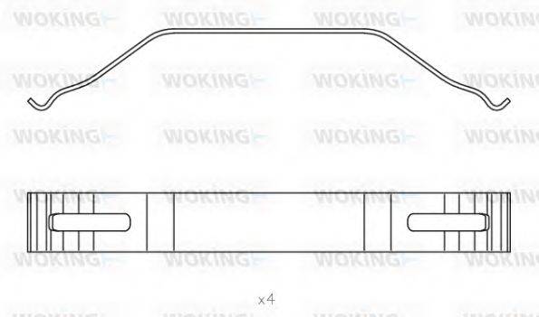 Комплектующие, колодки дискового тормоза WOKING 851700