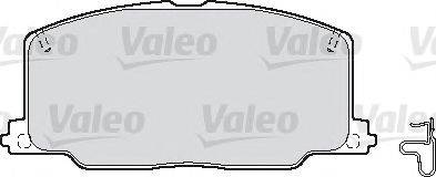 Комплект тормозных колодок, дисковый тормоз VALEO 598620