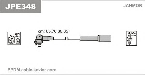 Комплект проводов зажигания JANMOR JPE348