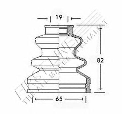 Пыльник, приводной вал FIRST LINE FCB2433