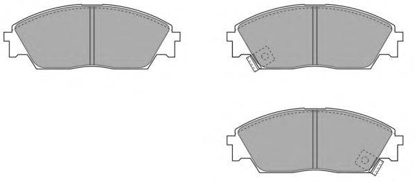 Комплект тормозных колодок, дисковый тормоз NK 22615