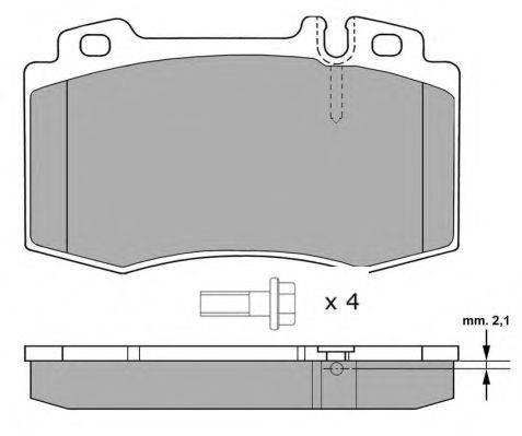 Комплект тормозных колодок, дисковый тормоз FREMAX FBP-1299