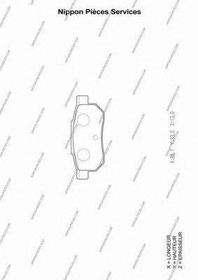 Комплект тормозных колодок, дисковый тормоз NPS FDB472