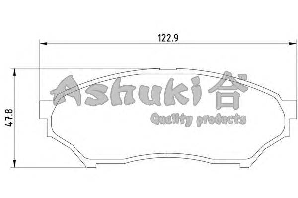 Комплект тормозных колодок, дисковый тормоз ASHUKI C010-05J