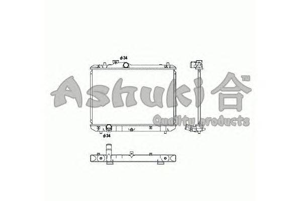 Радиатор, охлаждение двигателя ASHUKI K45208