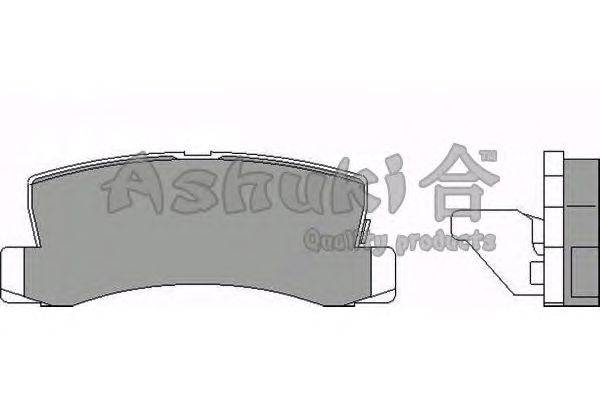 Комплект тормозных колодок, дисковый тормоз ASHUKI T114-25J