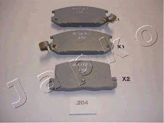 Комплект тормозных колодок, дисковый тормоз JAPANPARTS 5102204