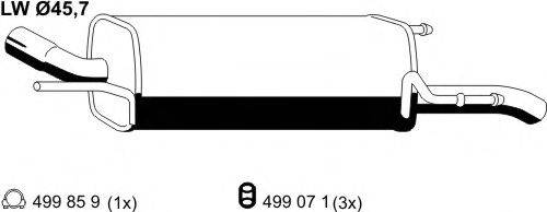 Глушитель выхлопных газов конечный ERNST 052276