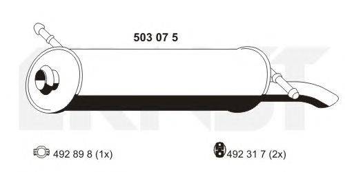 Глушитель выхлопных газов конечный ERNST 503075