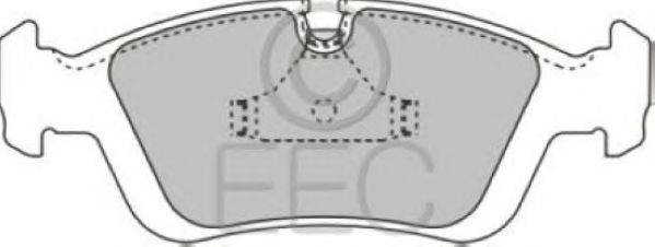 Комплект тормозных колодок, дисковый тормоз EEC BRP0725