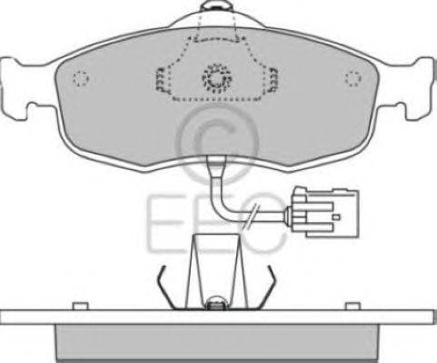 Комплект тормозных колодок, дисковый тормоз EEC BRP0802