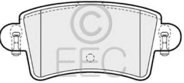 Комплект тормозных колодок, дисковый тормоз EEC BRP1197