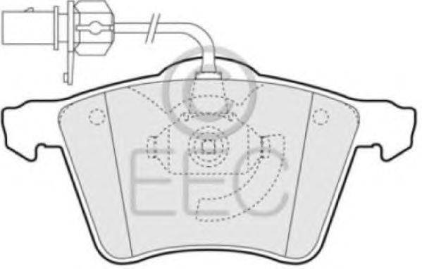 Комплект тормозных колодок, дисковый тормоз EEC BRP1323
