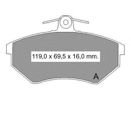 Комплект тормозных колодок, дисковый тормоз VEMA 833100