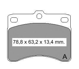 Комплект тормозных колодок, дисковый тормоз VEMA 834370