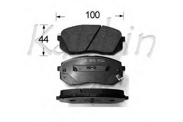Комплект тормозных колодок, дисковый тормоз KAISHIN D10138