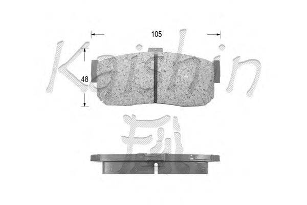 Комплект тормозных колодок, дисковый тормоз KAISHIN D1148