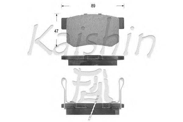 Комплект тормозных колодок, дисковый тормоз KAISHIN D5066