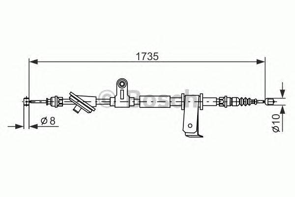 Трос, стояночная тормозная система BOSCH BC861