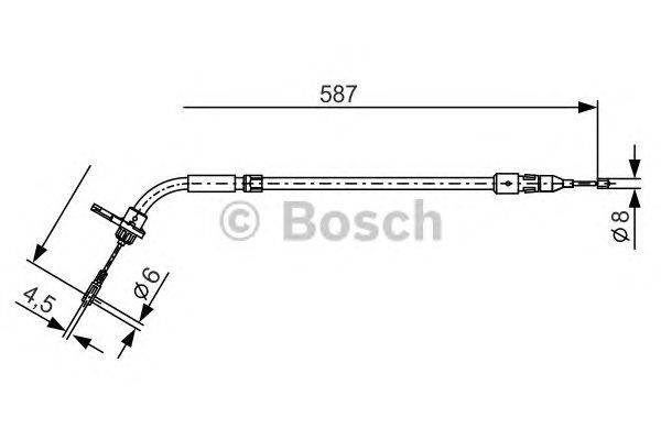 Трос, стояночная тормозная система BOSCH 1 987 477 224