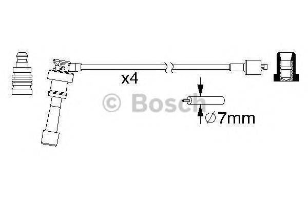 Комплект проводов зажигания BOSCH 0 986 357 159