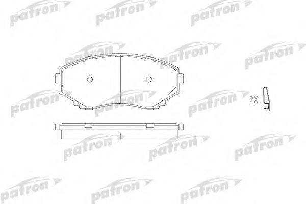 Комплект тормозных колодок, дисковый тормоз PATRON PBP1445