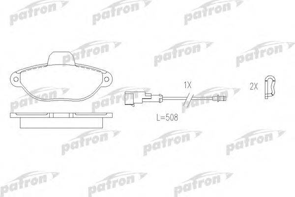 Комплект тормозных колодок, дисковый тормоз PATRON PBP925