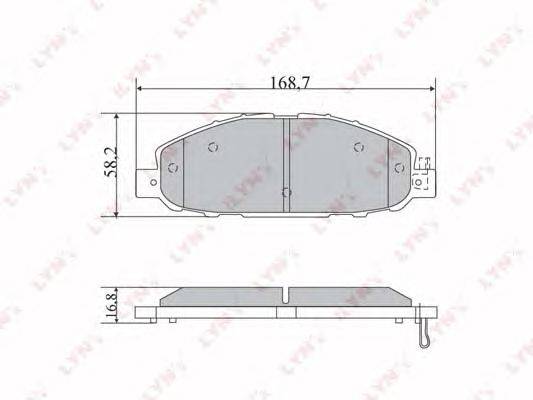 Комплект тормозных колодок, дисковый тормоз LYNXauto BD-5732