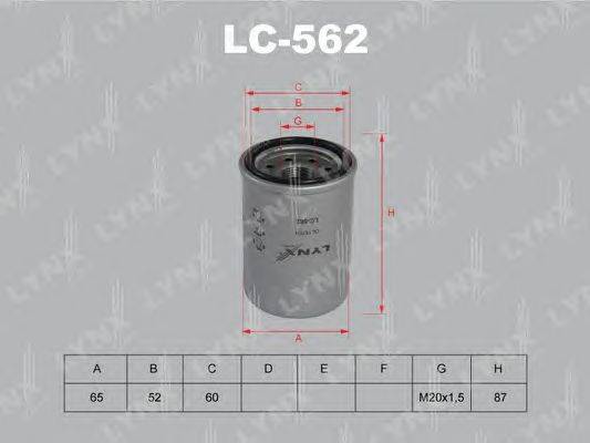 Масляный фильтр LYNXauto LC562