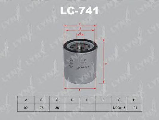 Масляный фильтр LYNXauto LC-741