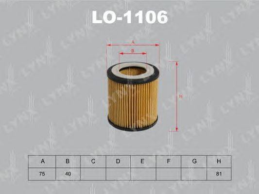 Масляный фильтр LYNXauto LO1106