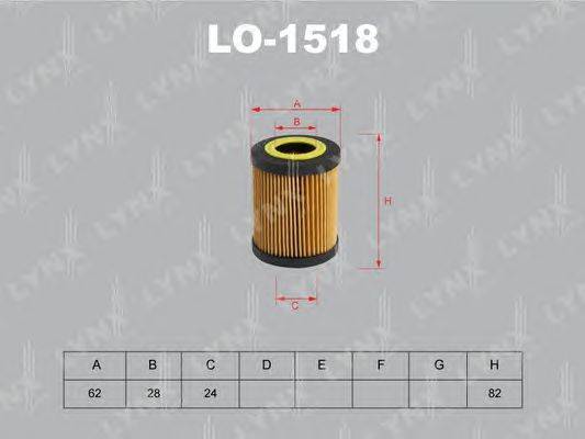 Масляный фильтр LYNXauto LO1518
